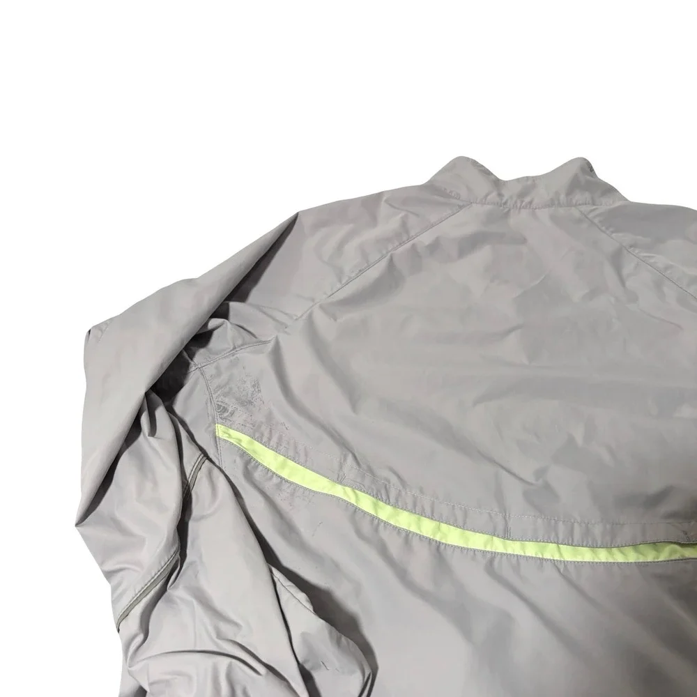Nike Women's Zip Up‎ Windbreaker Jacket Gray *Stained* Size Large 21 x 27